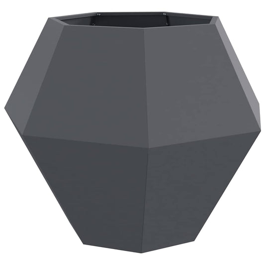 vidaXL Γλάστρα Ανθρακί 100 x 100 x 80 εκ Ατσάλι