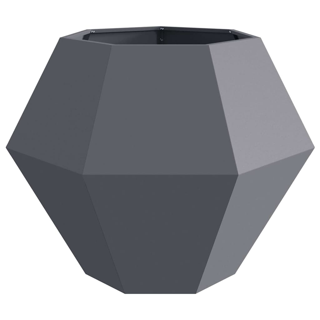 vidaXL Γλάστρα Ανθρακί 100 x 100 x 80 εκ Ατσάλι