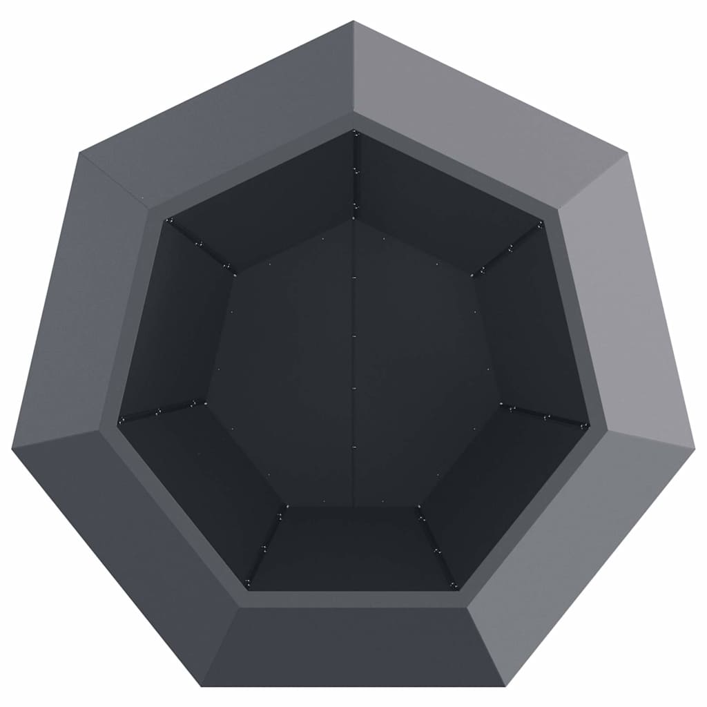 vidaXL Γλάστρα Ανθρακί 100 x 100 x 80 εκ Ατσάλι