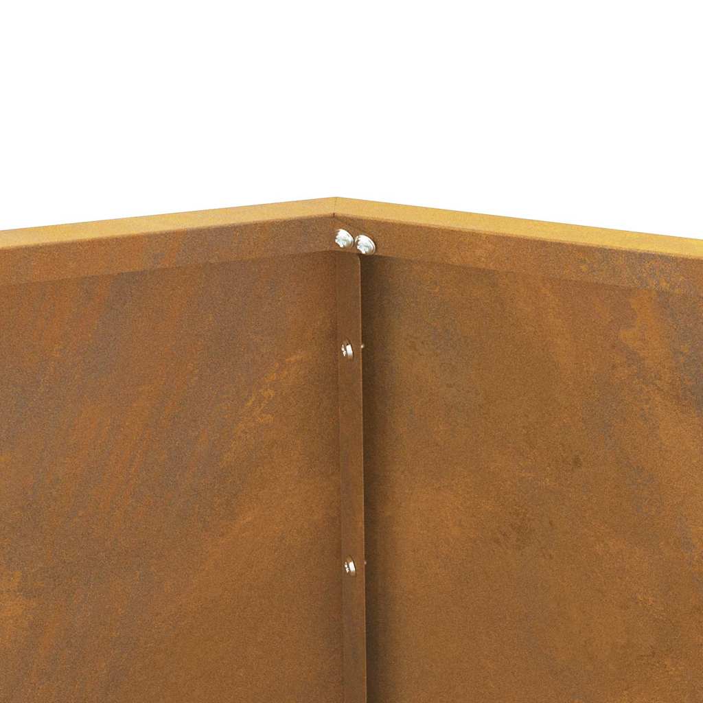 vidaXL Γλάστρα Σκ rusty 100 x 100 x 80 εκ Ατσάλι Σκληρυθέν στον Αέρα