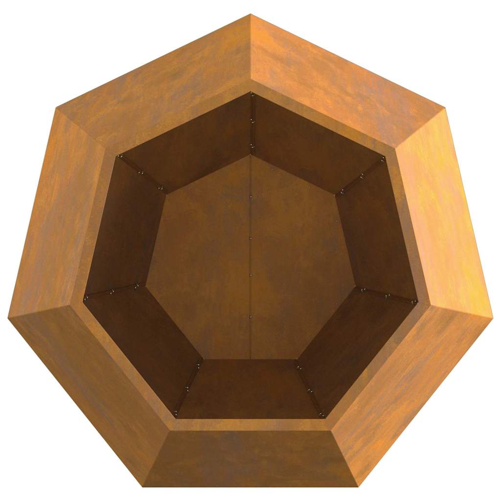 vidaXL Γλάστρα Σκ rusty 100 x 100 x 80 εκ Ατσάλι Σκληρυθέν στον Αέρα