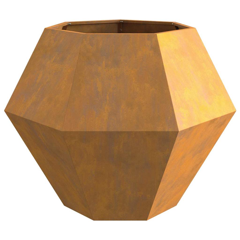 vidaXL Γλάστρα 2 pcs Σκ rusty 100 x 100 x 80 εκ