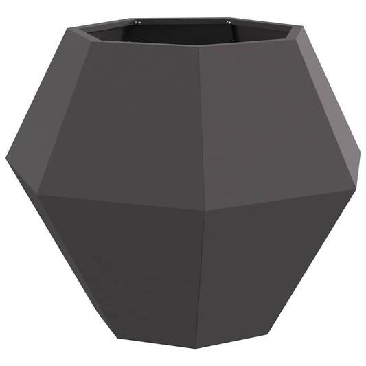 vidaXL Γλάστρα Μαύρο 75 x 75 x 60 εκ Ατσάλι