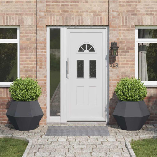 vidaXL Γλάστρα 2 pcs Ανθρακί 75 x 75 x 60 εκ Ατσάλι