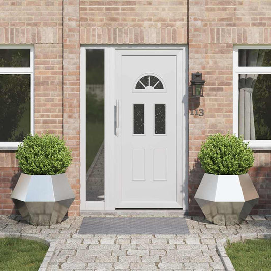 vidaXL Γλάστρα 2 pcs Ασημί 75 x 75 x 60 εκ Επικαλυμμένος Χάλυβας