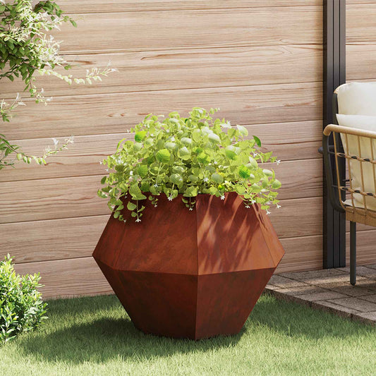 vidaXL Γλάστρα Σκ rusty 75 x 75 x 60 εκ Ατσάλι Σκληρυθέν στον Αέρα