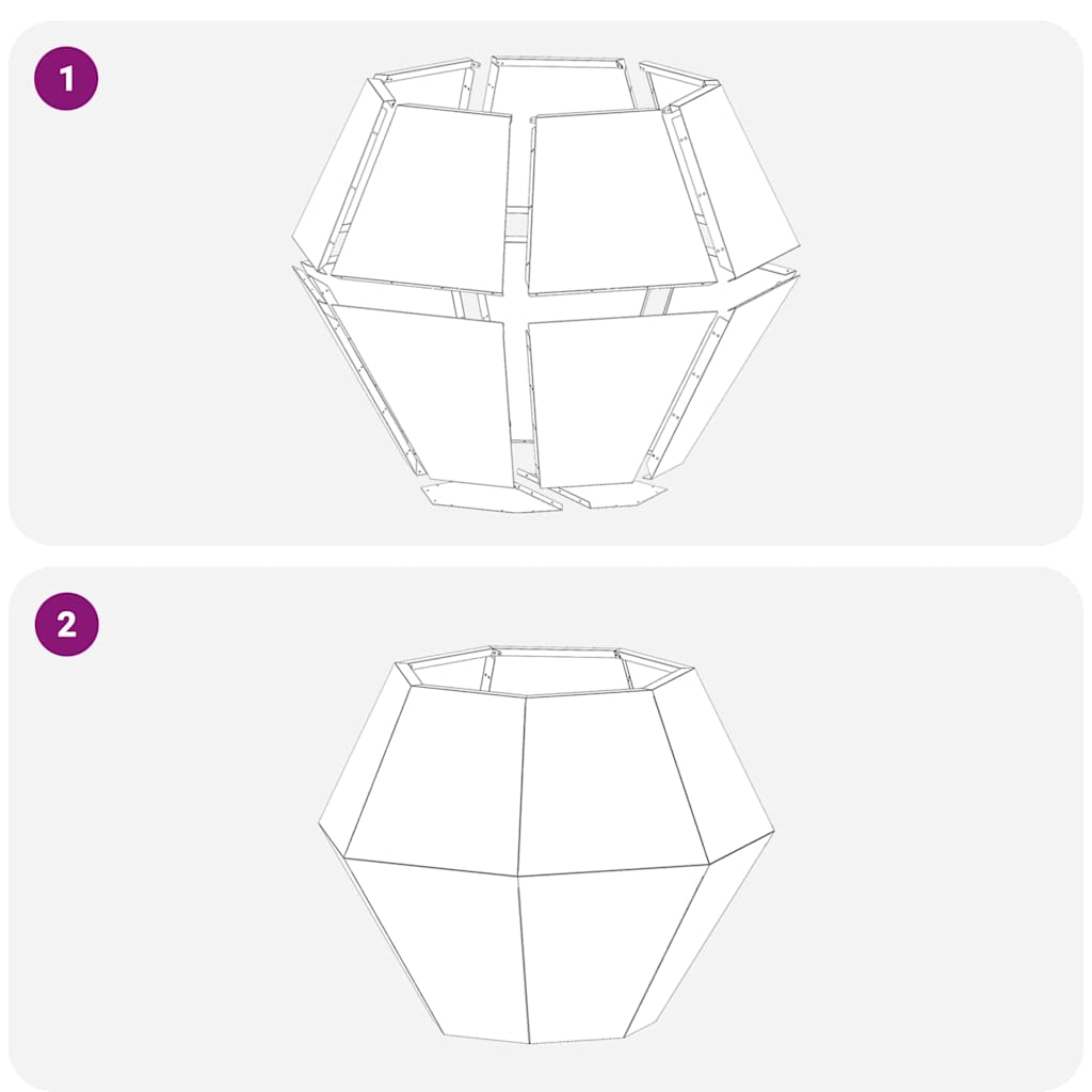 vidaXL Γλάστρα 2 pcs Σκ rusty 75 x 75 x 60 εκ