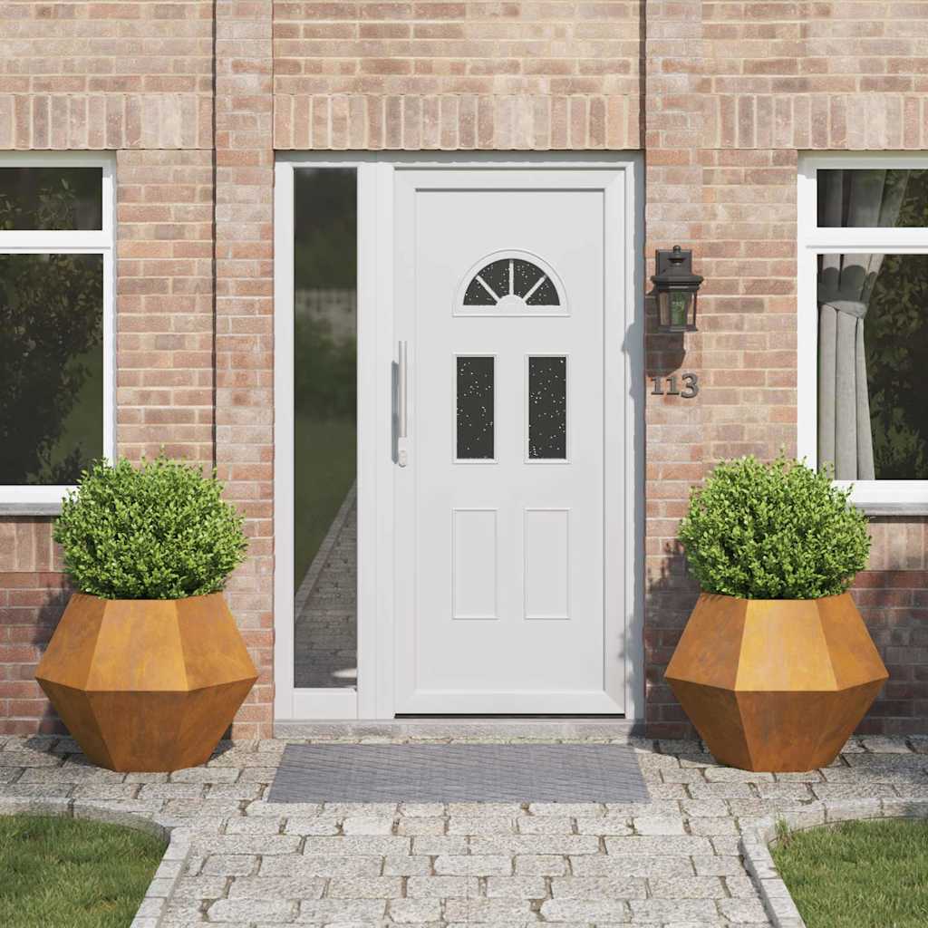 vidaXL Γλάστρα 2 pcs Σκ rusty 75 x 75 x 60 εκ