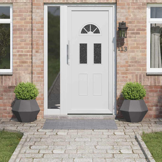 vidaXL Γλάστρα 2 pcs Μαύρο 50 x 50 x 40 cm Ατσάλι