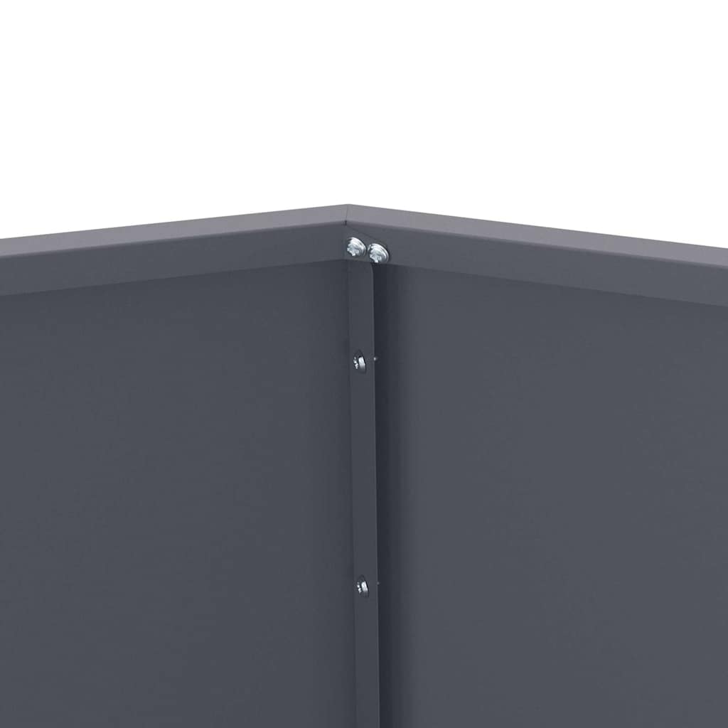 vidaXL Γλάστρα 2 pcs Ανθρακί 50 x 50 x 40 cm Ατσάλι