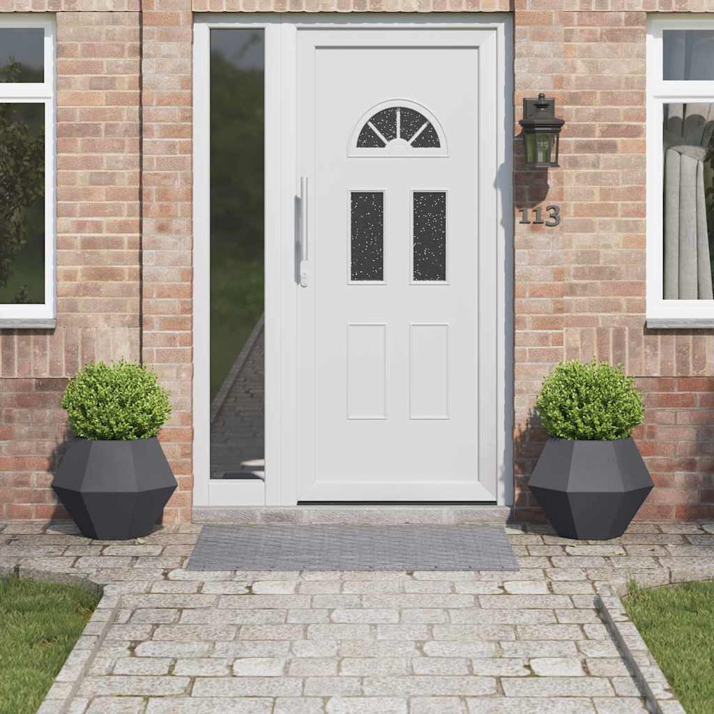 vidaXL Γλάστρα 2 pcs Ανθρακί 50 x 50 x 40 cm Ατσάλι