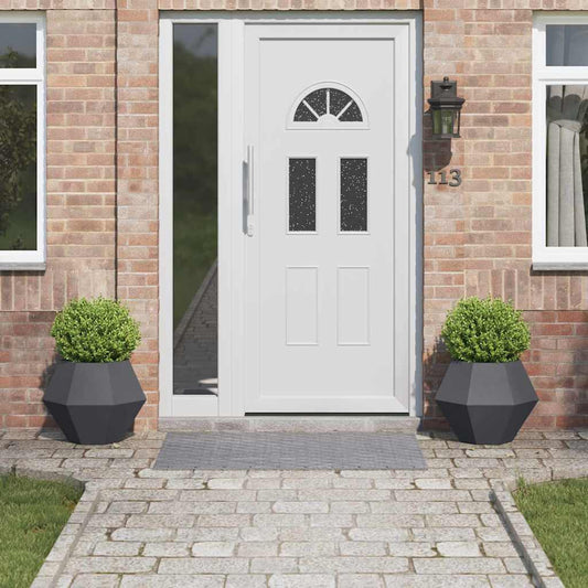 vidaXL Γλάστρα 2 pcs Ανθρακί 50 x 50 x 40 cm Ατσάλι