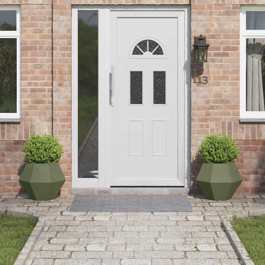 vidaXL Γλάστρα 2 pcs Ελιά Πράσινη 50 x 50 x 40 cm Ατσάλι