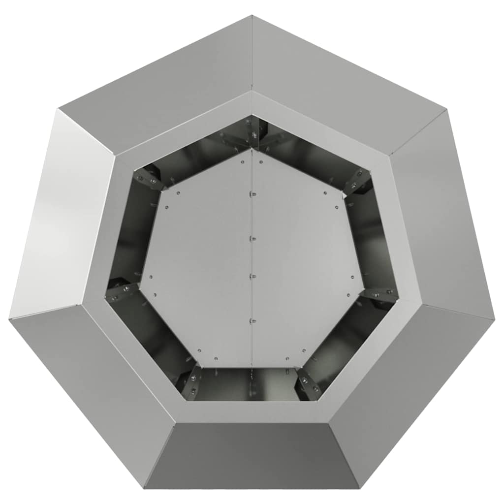 vidaXL Γλάστρα 2 pcs Ασημί 50 x 50 x 40 cm Επικαλυμμένος Χάλυβας