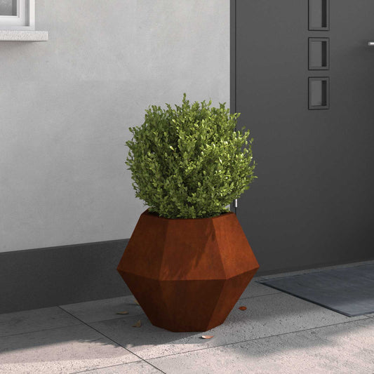 vidaXL Γλάστρα Σκ rusty 50 x 50 x 40 cm Ατσάλι Σκληρυθέν στον Αέρα