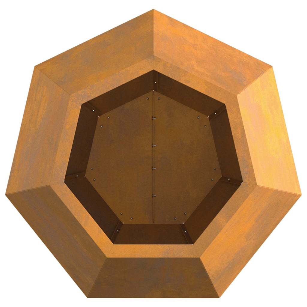 vidaXL Γλάστρα Σκ rusty 50 x 50 x 40 cm Ατσάλι Σκληρυθέν στον Αέρα