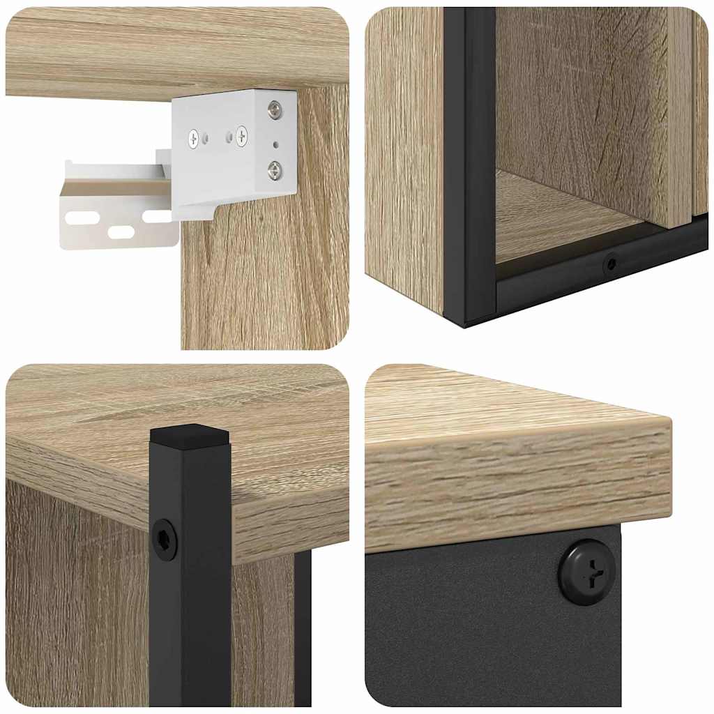 vidaXL Σετ Επίπλων Μπάνιου Άλλο 4 pcs Sonoma Δρυς 33 x 33 x 185.5 εκ