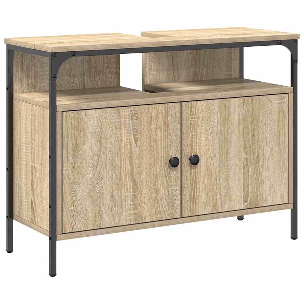 vidaXL Σετ Επίπλων Μπάνιου 4 pcs Sonoma Δρυς 33 x 33 x 185.5 εκ