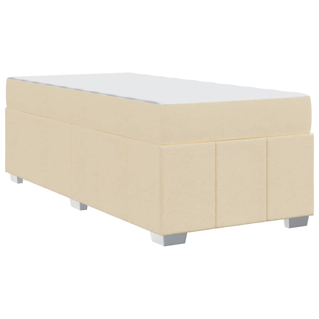 vidaXL Σκελετός Κρεβατιού με στρώμα Κρεμ 80 x 200 cm ύφασμα