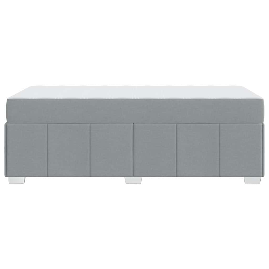 vidaXL Σκελετός Κρεβατιού Ανοιχτό γκρι 90 x 190 cm ύφασμα