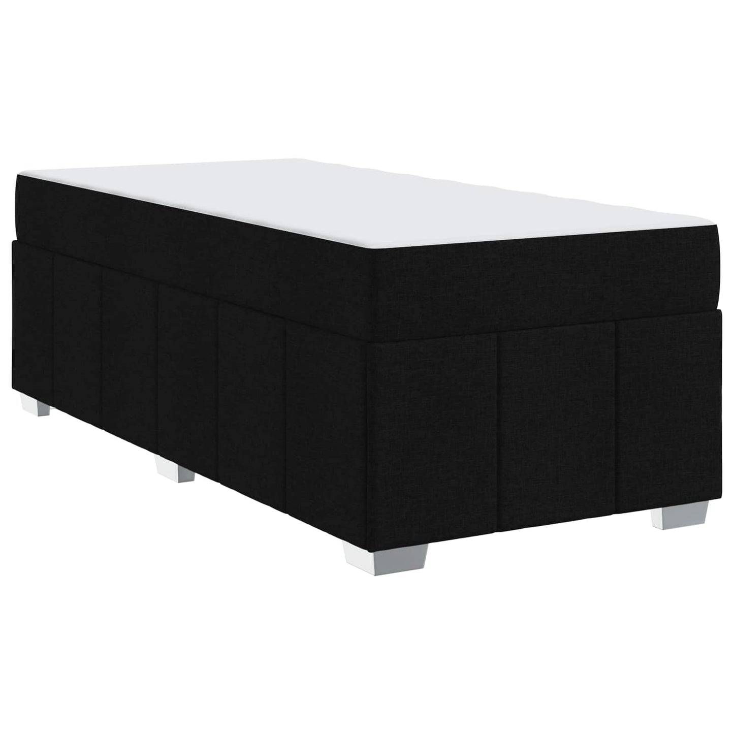 vidaXL Σκελετός Κρεβατιού με στρώμα Μαύρο 90 x 190 cm ύφασμα