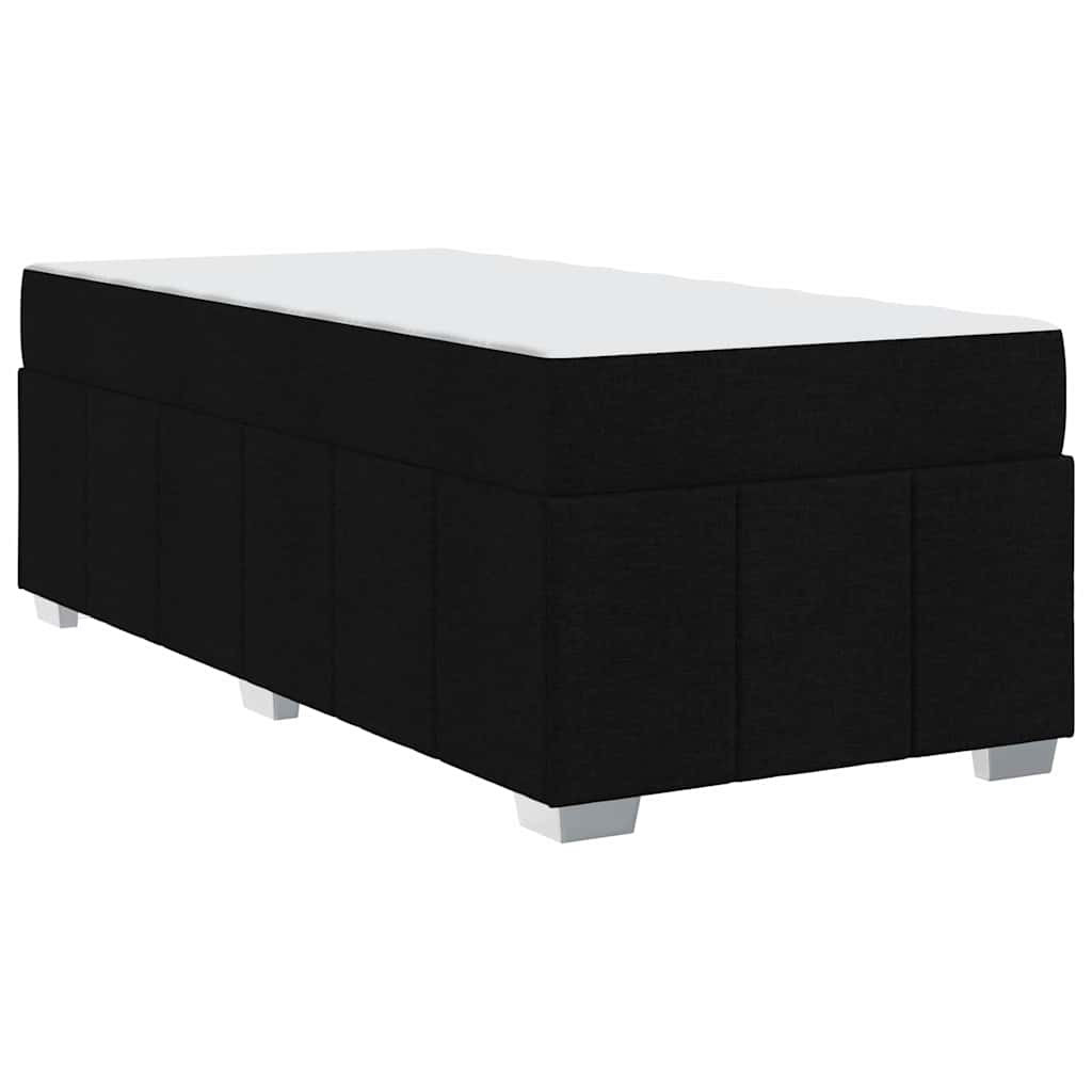vidaXL Σκελετός Κρεβατιού με στρώμα Μαύρο 90 x 190 cm ύφασμα