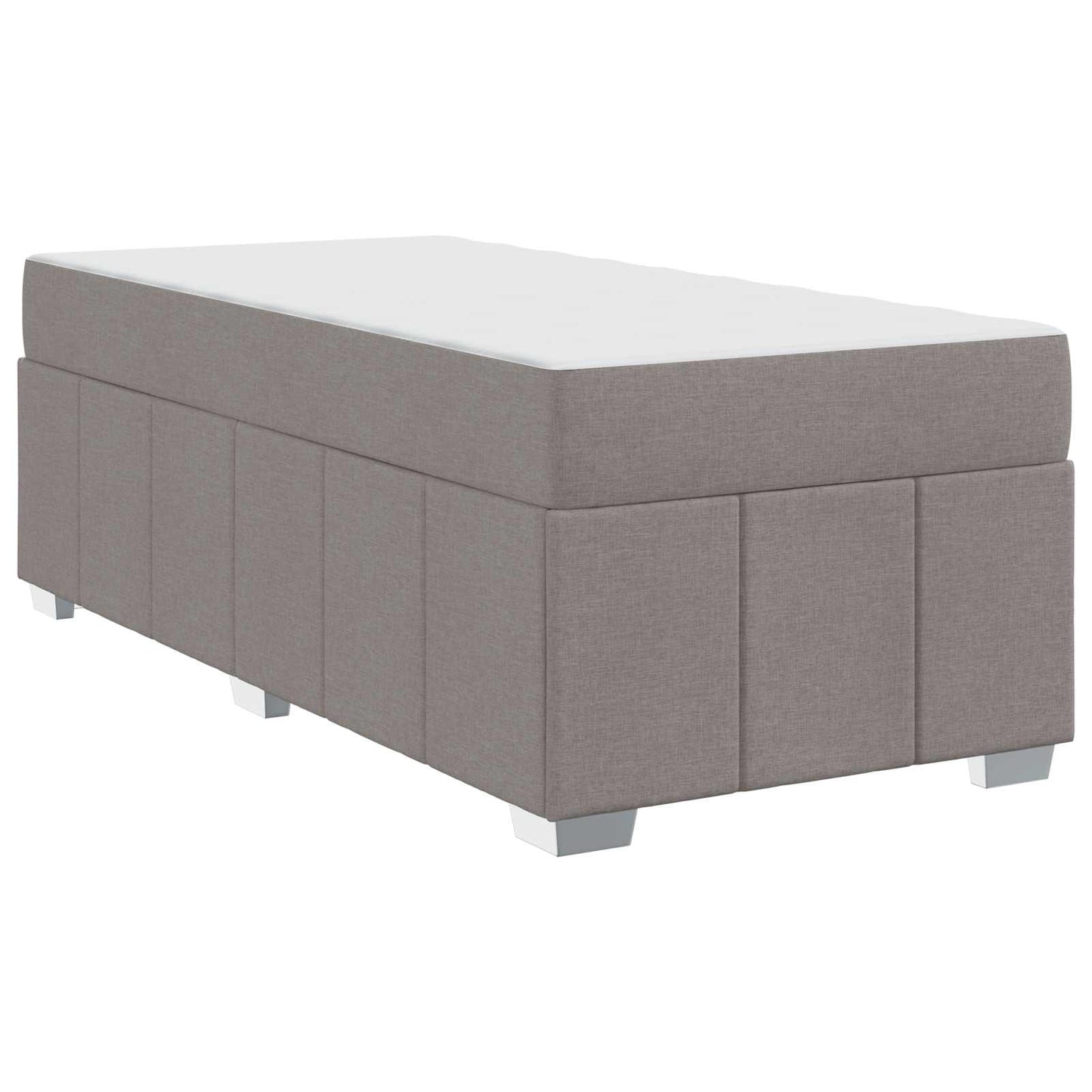 vidaXL Σκελετός Κρεβατιού με στρώμα Taupe 100 x 200 cm ύφασμα