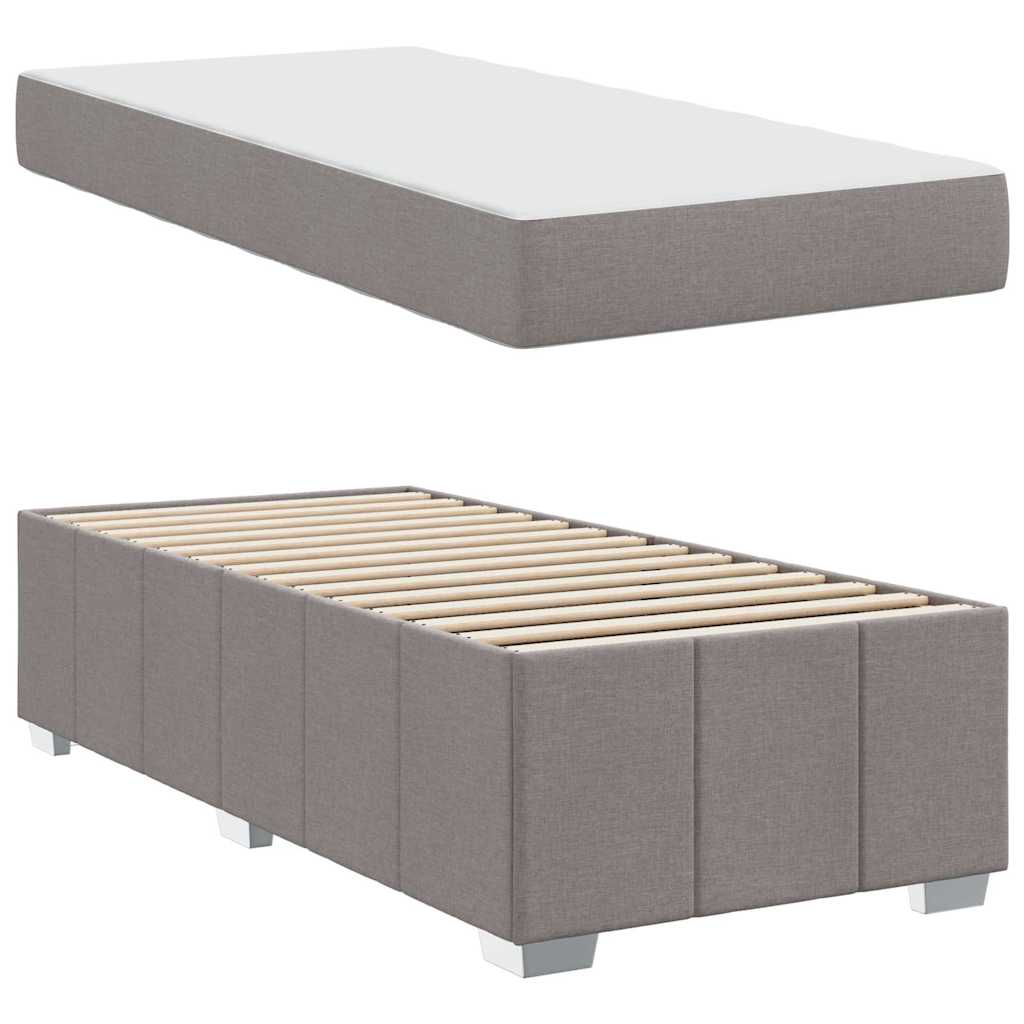 vidaXL Σκελετός Κρεβατιού Taupe 120 x 190 cm ύφασμα