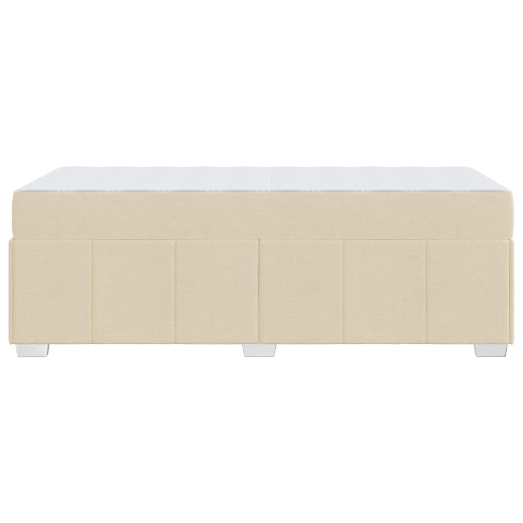 vidaXL Σκελετός Κρεβατιού με στρώμα Κρεμ 120 x 190 cm ύφασμα