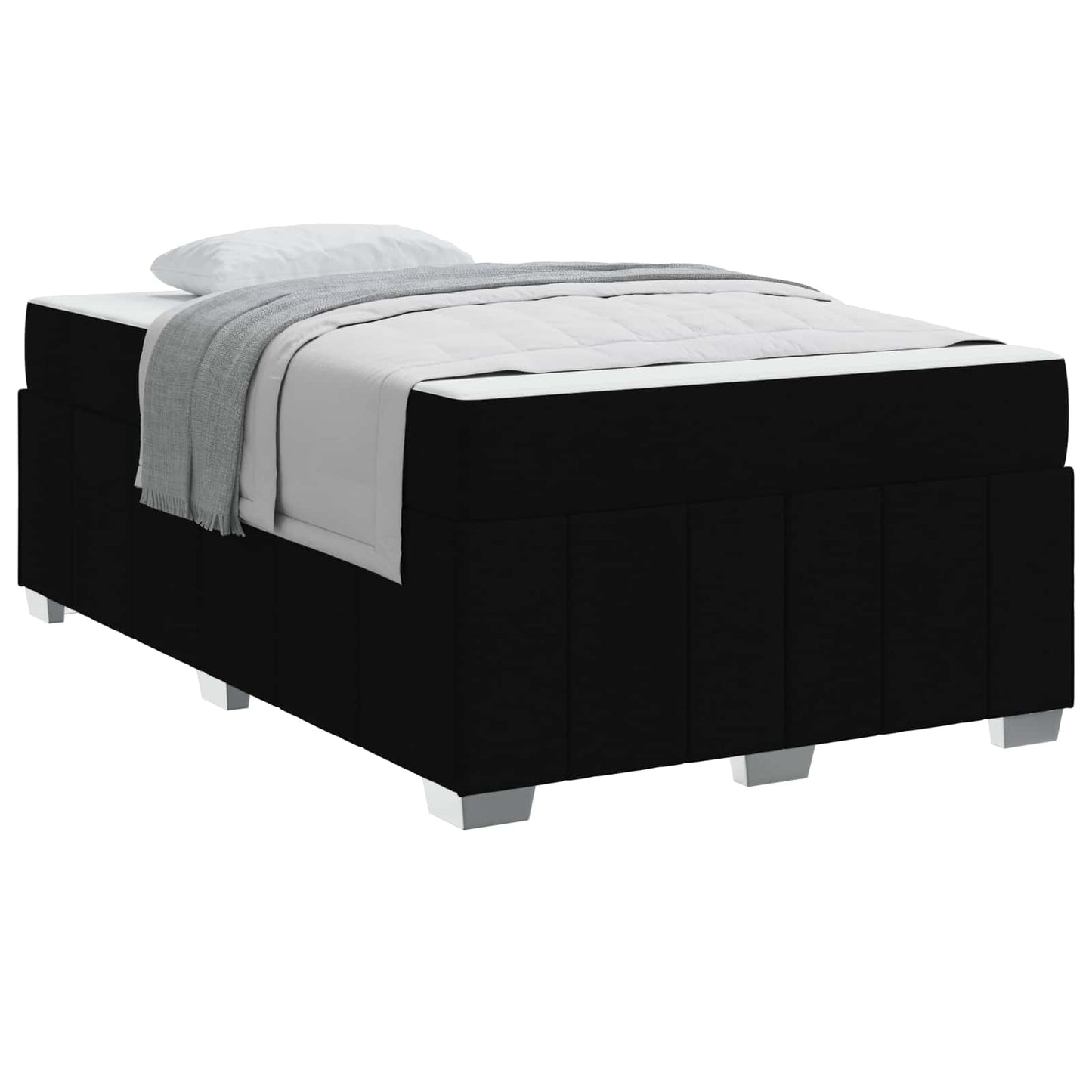 vidaXL Σκελετός Κρεβατιού με στρώμα Μαύρο 120 x 200 cm ύφασμα
