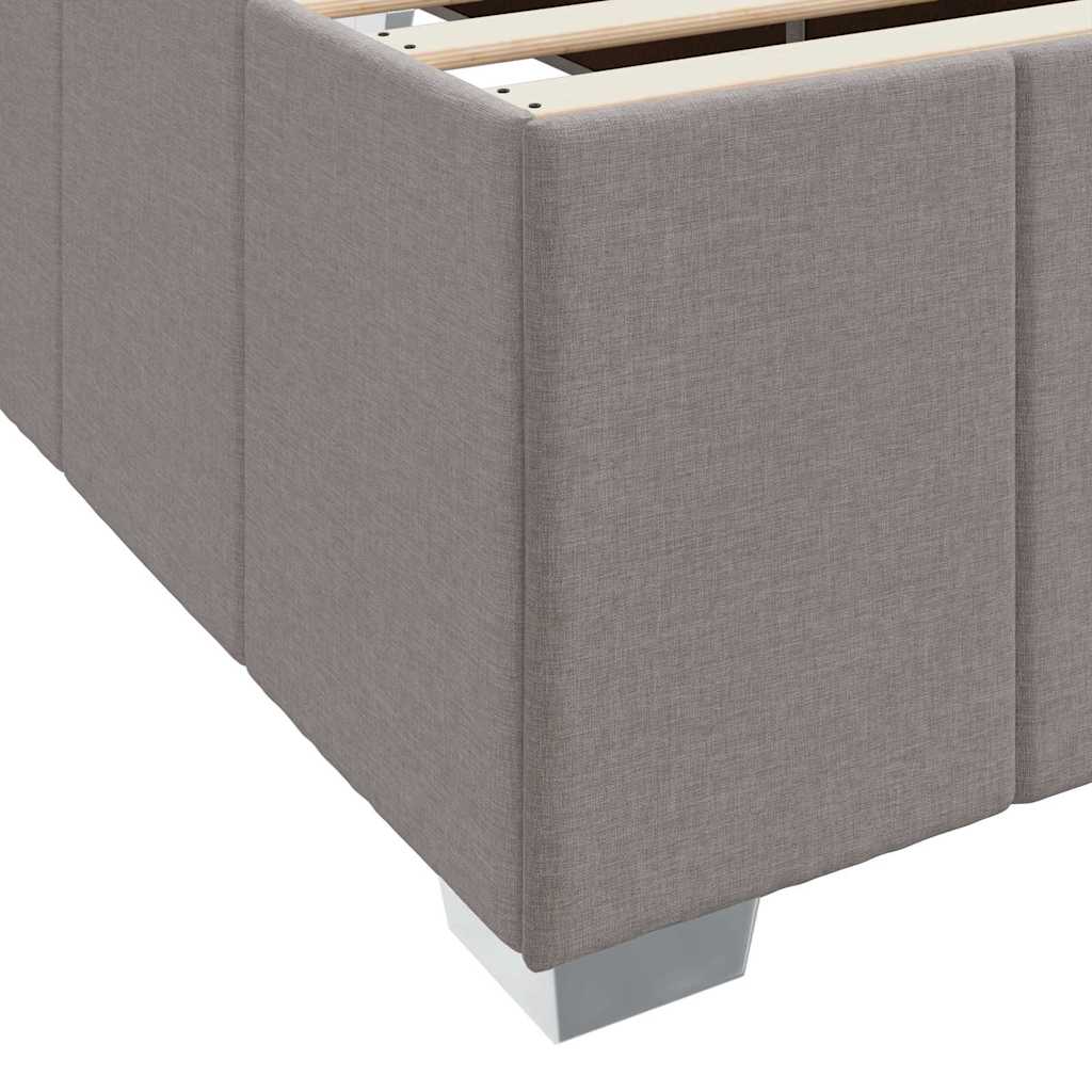 vidaXL Σκελετός Κρεβατιού με στρώμα Taupe 120 x 200 cm ύφασμα
