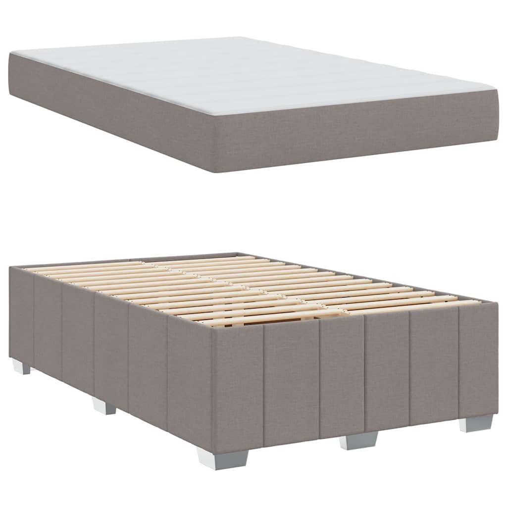 vidaXL Σκελετός Κρεβατιού με στρώμα Taupe 120 x 200 cm ύφασμα