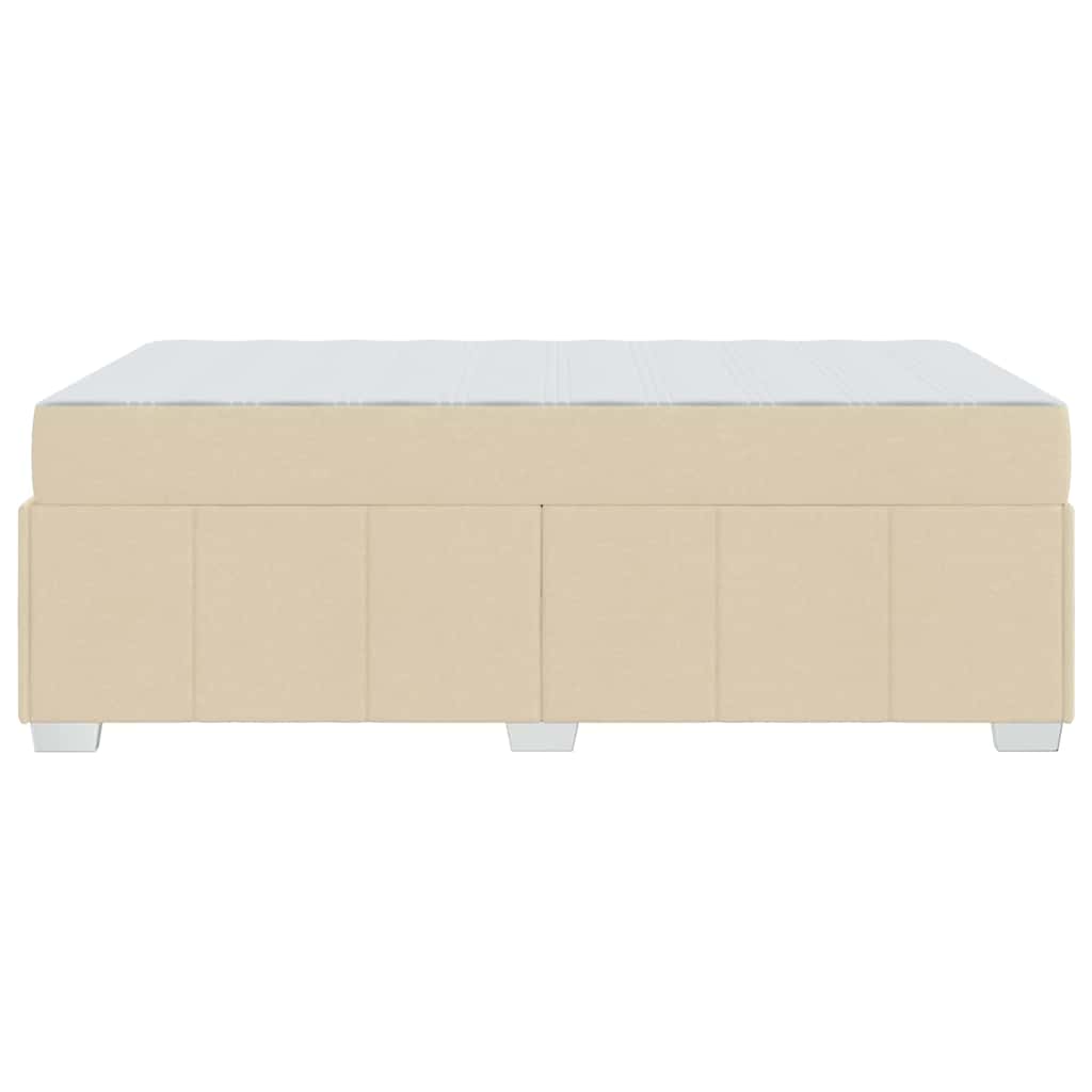 vidaXL Σκελετός Κρεβατιού με στρώμα Κρεμ 120 x 200 cm ύφασμα