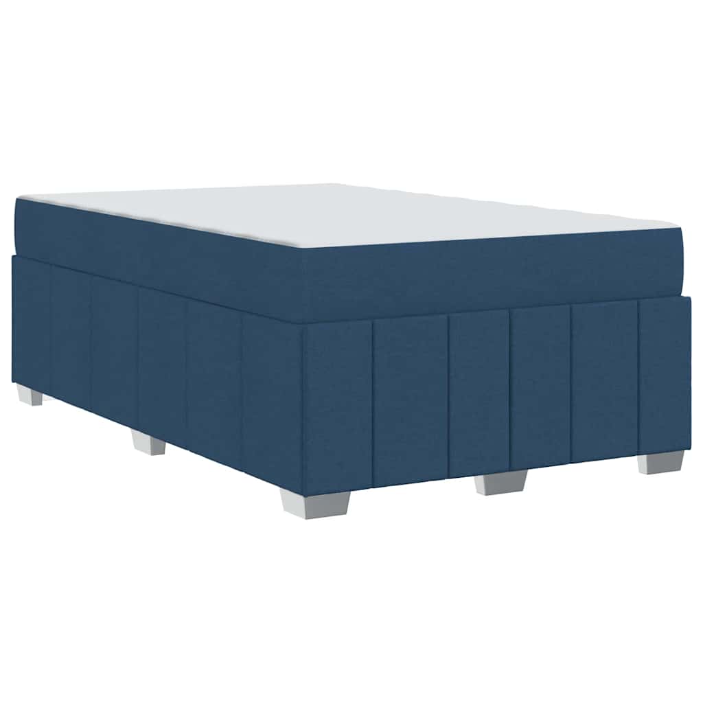 vidaXL Σκελετός Κρεβατιού με στρώμα Μπλε 120 x 200 cm ύφασμα