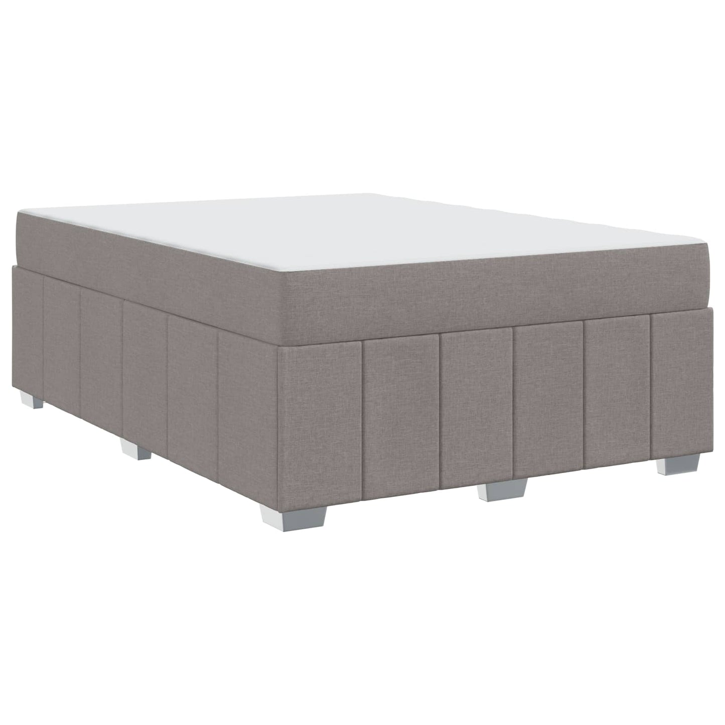 vidaXL Σκελετός Κρεβατιού με στρώμα Taupe 140 x 200 cm ύφασμα