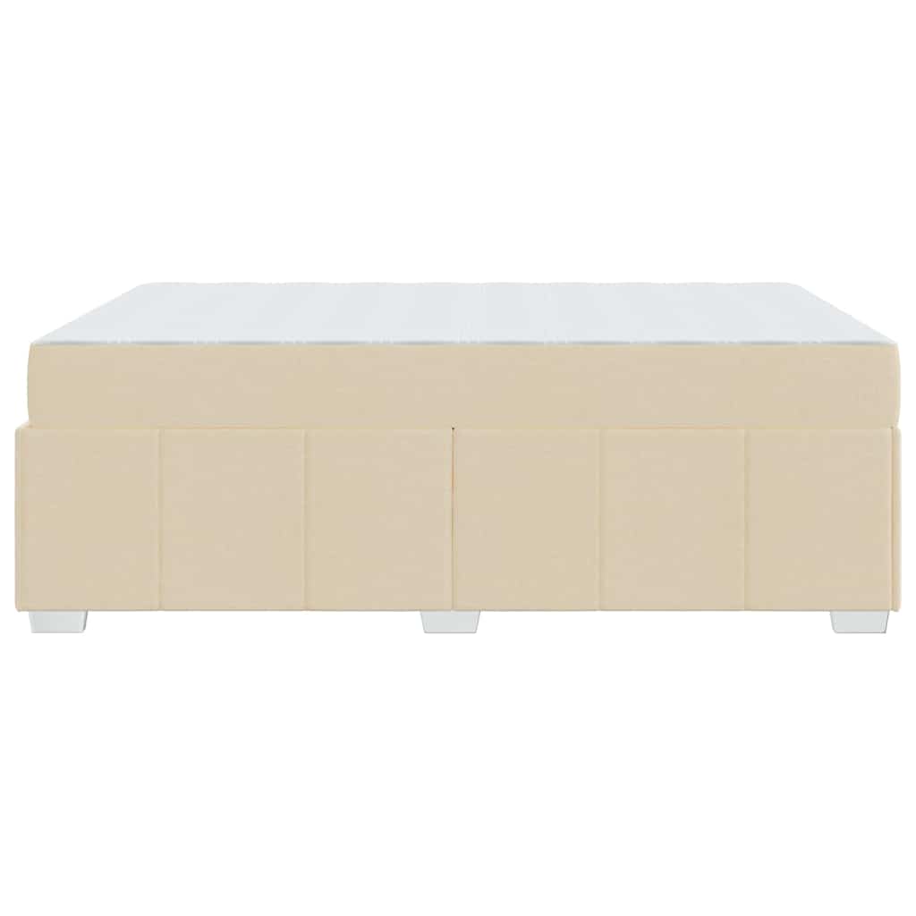 vidaXL Σκελετός Κρεβατιού με στρώμα Κρεμ 140 x 200 cm ύφασμα