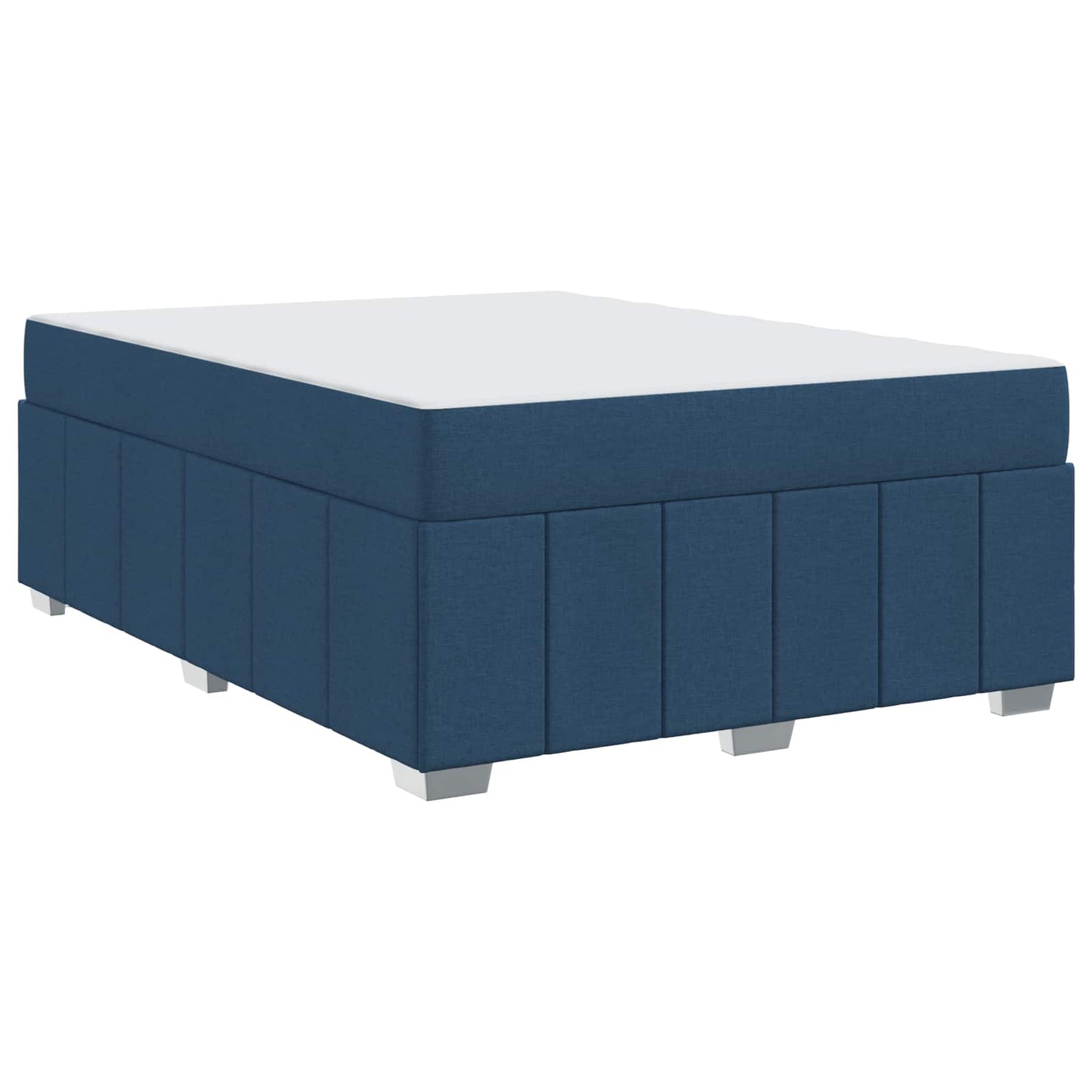 vidaXL Σκελετός Κρεβατιού με στρώμα Μπλε 140 x 200 cm ύφασμα