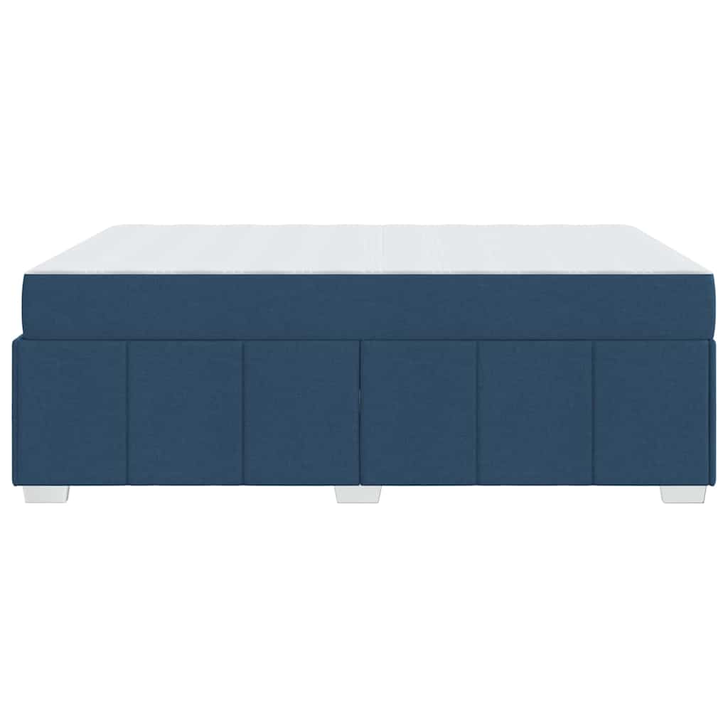 vidaXL Σκελετός Κρεβατιού με στρώμα Μπλε 140 x 200 cm ύφασμα