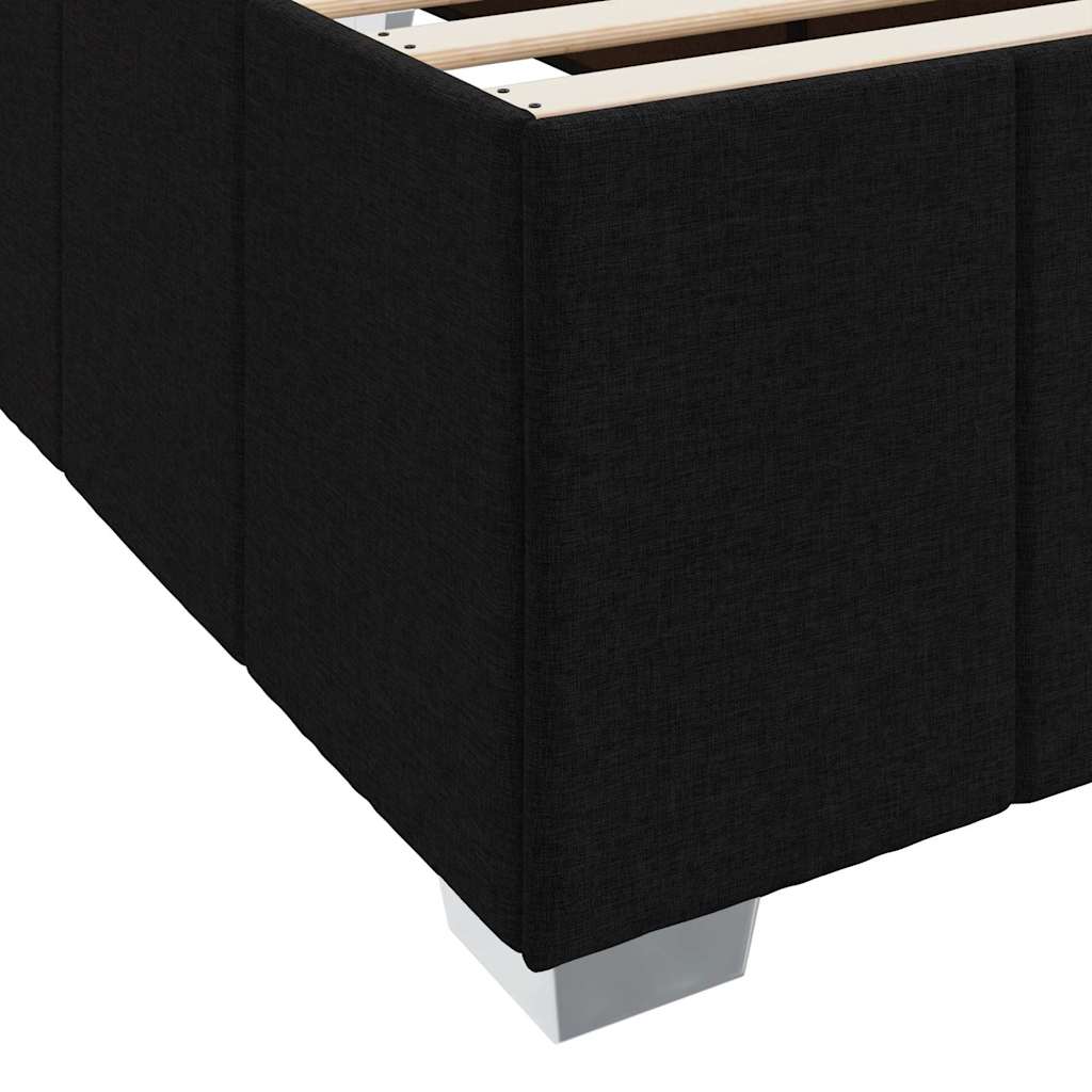 vidaXL Σκελετός Κρεβατιού με στρώμα Μαύρο 160 x 200 cm ύφασμα