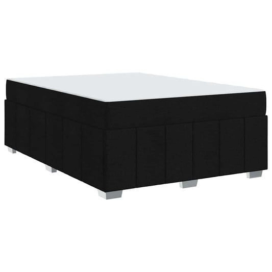 vidaXL Σκελετός Κρεβατιού με στρώμα Μαύρο 160 x 200 cm ύφασμα