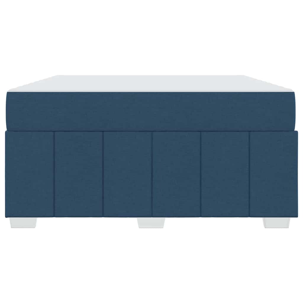 vidaXL Σκελετός Κρεβατιού με στρώμα Μπλε 160 x 200 cm ύφασμα