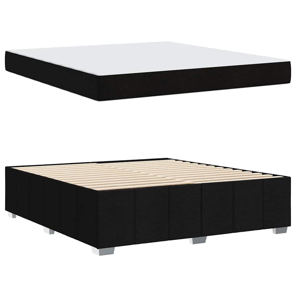 vidaXL Σκελετός Κρεβατιού με στρώμα Μαύρο 180 x 200 cm ύφασμα