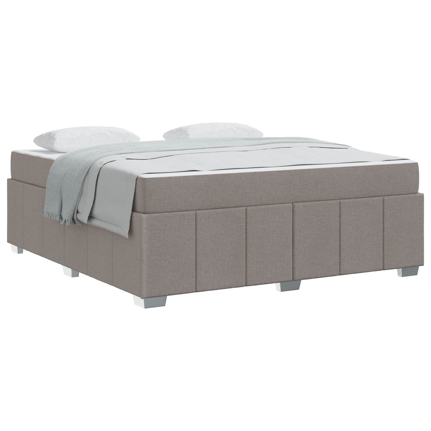vidaXL Σκελετός Κρεβατιού με στρώμα Taupe 180 x 200 cm ύφασμα