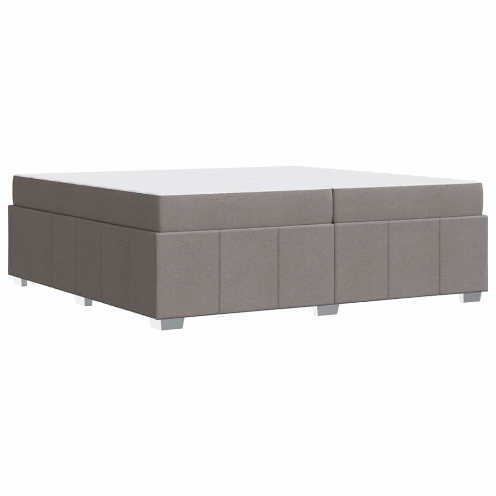 vidaXL Σκελετός Κρεβατιού με στρώμα Taupe 200 x 200 cm ύφασμα