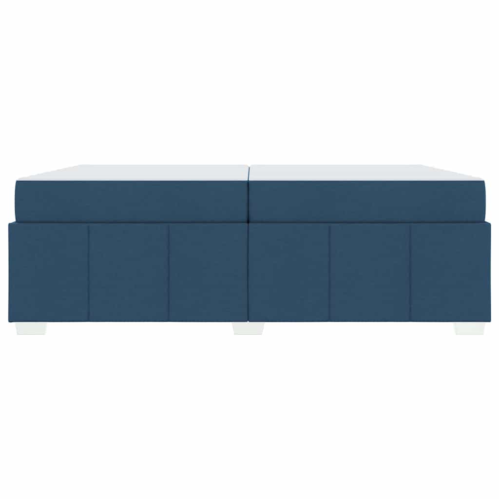 vidaXL Σκελετός Κρεβατιού με στρώμα Μπλε 200 x 200 cm ύφασμα