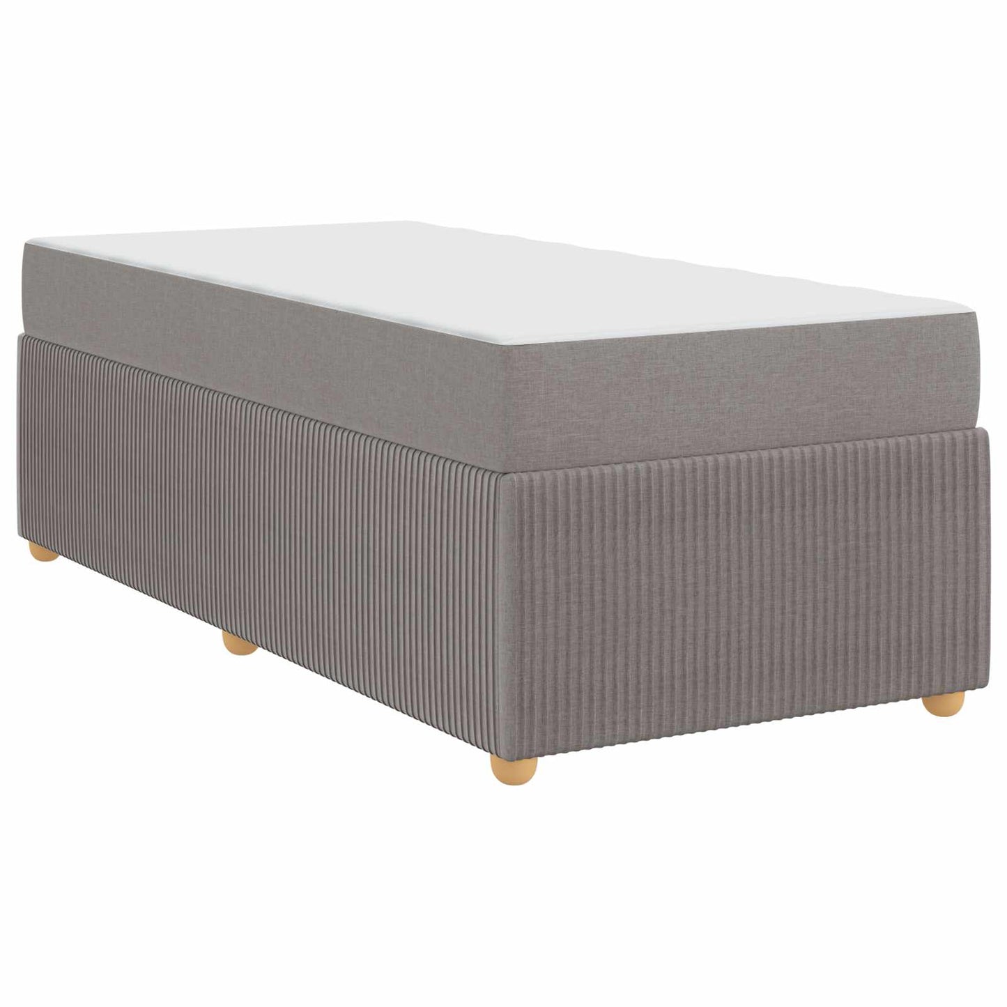 vidaXL Σκελετός Κρεβατιού με στρώμα Taupe 80 x 200 cm ύφασμα
