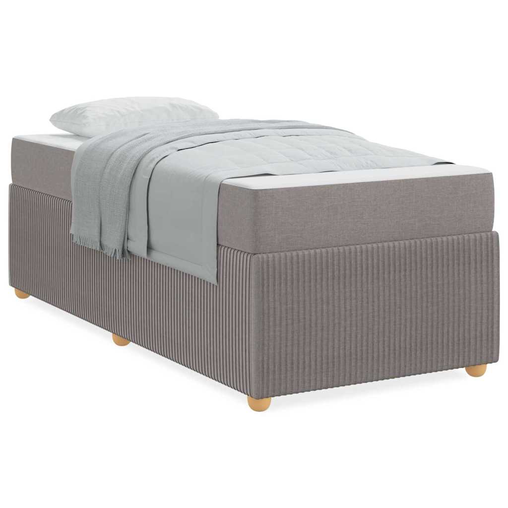 vidaXL Σκελετός κρεβατιού με στρώμα με στρώμα Taupe 80 x 200 cm ύφασμα