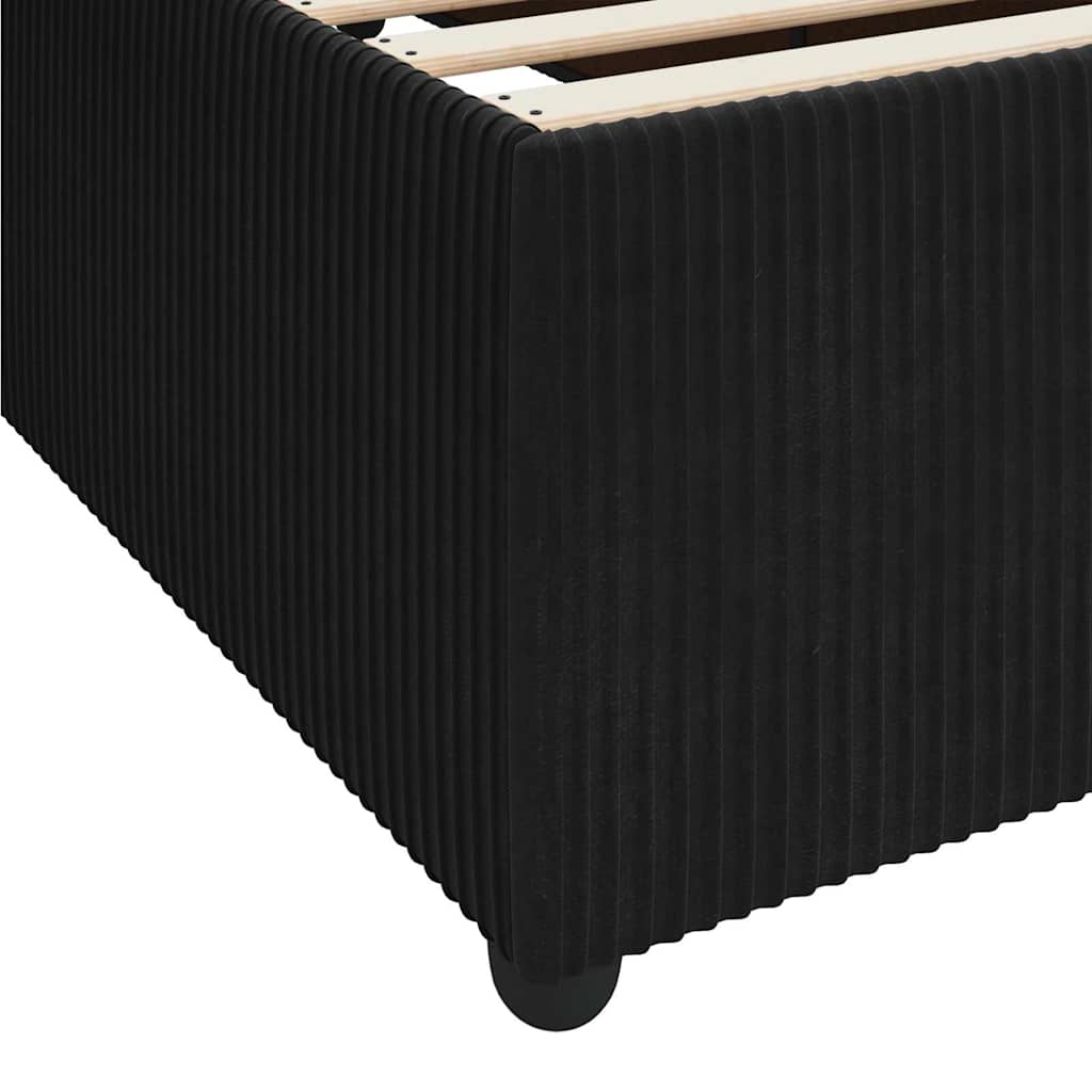 vidaXL Σκελετός κρεβατιού με στρώμα Μαύρο 80 x 200 cm Βελούδο