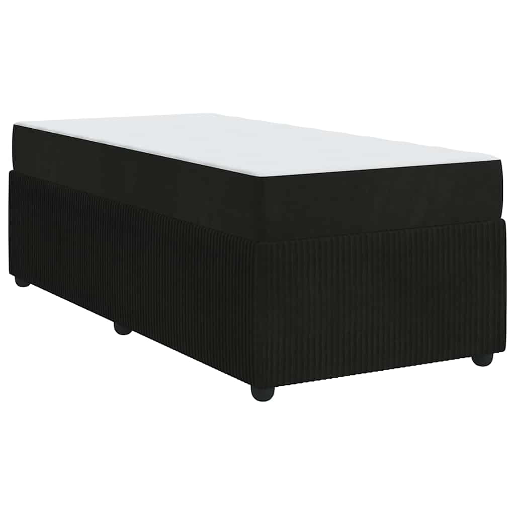 vidaXL Σκελετός κρεβατιού με στρώμα Μαύρο 80 x 200 cm Βελούδο