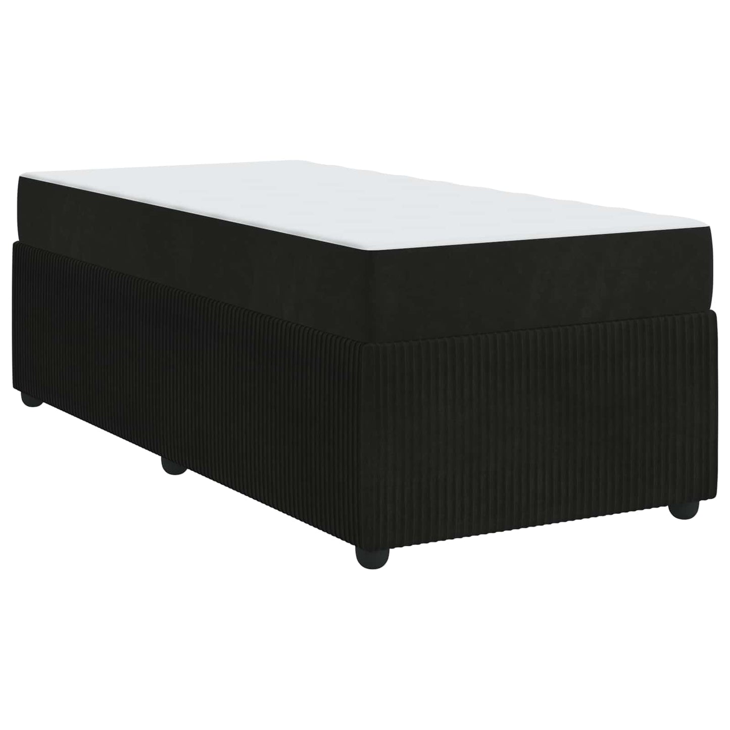 vidaXL Σκελετός κρεβατιού με στρώμα Μαύρο 80 x 200 cm Βελούδο